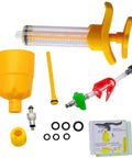 Brake Bleed Tool For SRAM Maven Hydraulic Brakes Kit With Precision Copper Adapters, Pro Grade Injector, and accessories displayed.