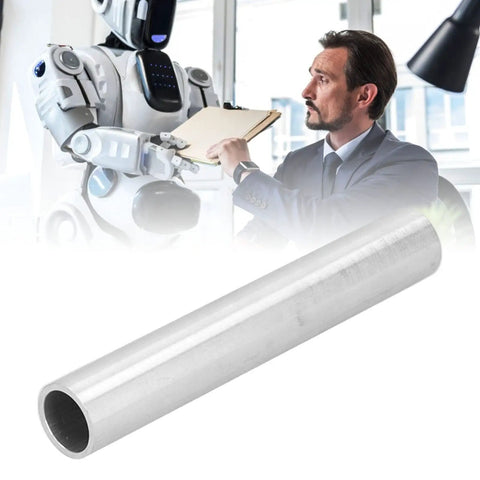 Thick Wall 1.3 Inch OD Seamless Aluminum Round Tube For Robotics And Prototyping, with human and robot in discussion.