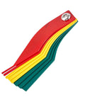 Brake Pad Thickness Gauge Tool Set Of 8 For Quick Brake Lining Check, arranged in a fanned stack, color coded red, yellow, and green.
