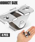 Heavy Duty Non Swivel Drawer Caster Wheels 0.5 Inch Low Profile Set Of Four With Rigid Steel Frame dimensions in hand
