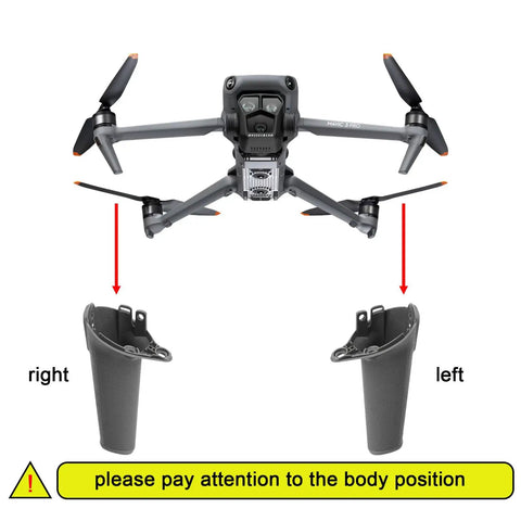 Front Landing Gear Replacement For Mavic 3 Drone Series Pro Classic 3C 3T Models shown with instructions for leg assembly