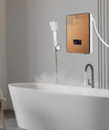 Electric Tankless Water Heater 110V 4500W delivers straight fire hot water with zero wait time and rapid three second heating.
