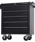 5-Drawer Rolling Tool Chest With Lockable Cabinet And Wheels, Heavy-Duty Metal Tool Box Organizer For Garage And Workshop, black finish