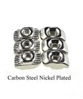 Sliding T Slot Nuts 2020 Series M3 Drop In Pack Of 30 Carbon Steel Nickel Plated Half Round Roll In For 6mm Slot Aluminum Profiles
