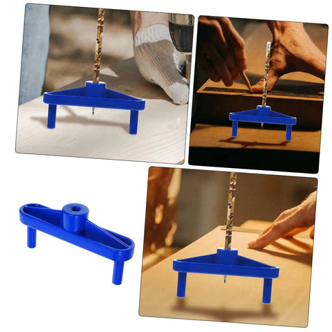 Professional Two Piece Woodworking Scribe Set Featuring Slick Ergonomic Center Scriber And Multi Function Marking Gauge For Furniture Creators Getting Spot On Results Without A Hitch in blue, showcasing detailed use.
