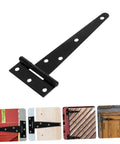 8-Pack 5-Inch Black Galvanized Steel T-Hinges Weld-On Small Door Hinges for Exterior Doors and Sheds, multiple views