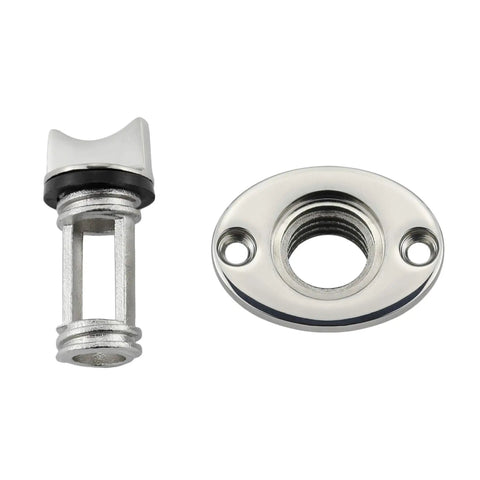 Beefy 316 Stainless Steel Garboard Drain Plug Kit For 1 Inch Hole With Screws And O Ring, Marine Grade Mirror Finish, Fits 25.4mm Holes