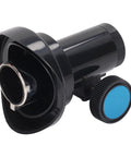 Dope 1.25 Inch Eyepiece Holder With Toothed Focus Gear, ABS plastic, side view, focusing knob and 67mm bevel teeth visible