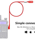 Dope Red FTDI USB Programming Cable For Ham Radios Flashing With Original FTDI Chip Inside Works With Baofeng