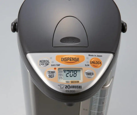 Top view of Hybrid Water Boiler And Warmer with Microcomputer Temperature Control, Quick Temp Mode, four keep warm settings.