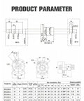 High Performance 200mm C7 Ball Screw With Precision Ball Nut For CNC Instruments SFU1210/1204 Rolled Spindle technical drawing dimensions
