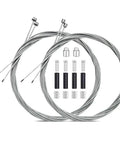 Bike Brake Cable And Shifter Wire Set With Complete Inner Replacement Kit, Alloy End Crimps, 2 Meter Length For Mountain And MTB Bikes