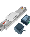 120Mm Linear Motion Stage With Fully Enclosed Dustproof Sliding Table Built Tough 750W Servo Kit, showing sliding table, power driver.