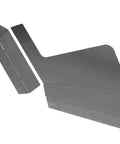 Three-piece bare metal front bumper kit components with winch mount plate for 1984–2001 Jeep Cherokee XJ