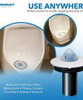 2 Pack Waterless Urinal Trap Filter For Plastic Urinals With Airtight Seal And Vertical Membrane System Odor Elimination