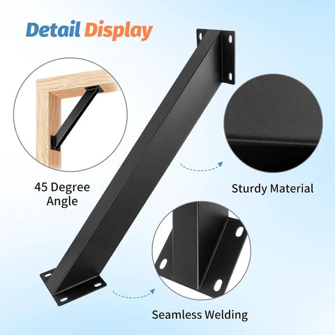 Beefy 45 Degree Corner Braces For Backyard Pergolas Inside Joints With Pre Drilled Holes And Screws Heavy Duty Connector Bracket Kit For Tree Houses Gazebos And Patios 8 Piece Set