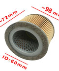 Vacuum Pump Filter Element And Air Oil Separator Replacement 90950700000 For DT KDT KVT And VTLF Pumps, cylindrical shape