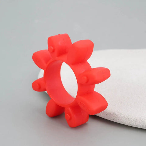GR24 Jaw Coupling Spider Insert Kit, 2 Pack, 55 Mm OD Hub And 27 Mm ID Pocket, Red Polyurethane Elastomer For Torque Transmission And Shock Damping, Compatible With KTR Rotex 24 close-up
