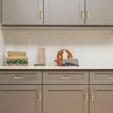 Kitchen cabinets with 10 Pack Solid 3 Inch Square Foot Arch Cabinet Pulls in Champagne Bronze