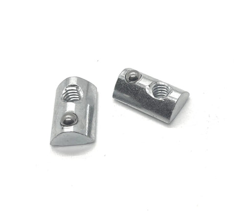 Drop-In T-Nut With Spring Ball Self Aligning 1/4-20 Tap For 15 Series Aluminum Extrusion 24 Pc Pack Designed For 80/20 Profiles T Slot Nut