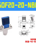 Robo Arm Pneumatic Holding Tool For Finger Cylinder Pulling Single Action Fixture GOP GOF-2020 GOF-20-20NBR Precision Gripper Accessory For Automated Assembly And Parts Handling, blue and white
