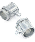 25 Pack Half Inch EMT Set Screw Connectors Zinc Die Cast Electrical Conduit Fittings showing two connectors