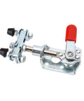 Quick Release Push Pull Toggle Clamp Beefy 40kg Capacity Stainless Steel Heavy Duty Industrial Grade Fastener For Welding Jig Fixture CNC Machine Automotive Applications With Comfortable Grip Handle And Rock Solid Hold, red handle
