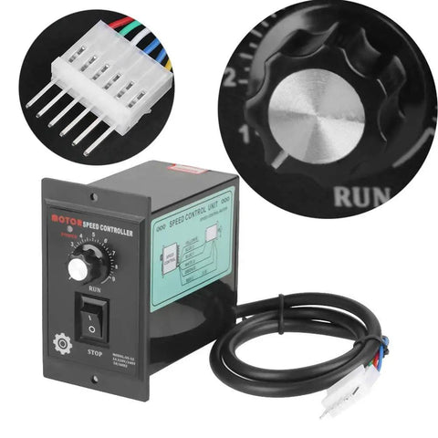 400W AC 220V Motor Speed Controller Regulator With Forward And Backward Drive unit with control knob and wiring