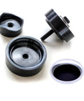 Heavy Duty Hole Punch And Flare Tool In Black Finish With Two And Three Quarters Inch Die Set with components displayed