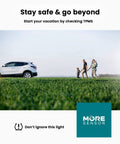 Family walking near a parked car in a field, highlighting the importance of checking Preprogrammed Tpm Tire Pressure Sensors 315Mhz 4 Pack Clamp In Style.
