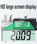 Digital Caliper With Stainless Steel Body, Easy Inch To Metric Switch, LCD Display showcasing measurement at 20.09mm