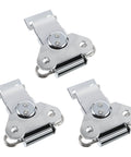Spring Loaded Stainless Steel Butterfly Latches For Wooden Boxes Decorative Draw Latches With Silver Finish Heavy Duty Quick Release Clasps Three Piece Set