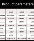 Product parameters table for Portable Electric Hoist With Durable Steel Wire Rope Built Like A Tank Handles Heavy Loads Without Breaking A Sweat.
