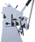 Side view of Boss 16 Box and Pan Brake for Sheet Metal, 48 Inch Bend Length, 4 Inch Box Depth, showing lever and frame.