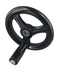 Ergonomic Hand Wheel With 200mm 3 Spoke Design And Rotating Grip For Table Saw And Lathe Tailstock Adjustment Black Finish