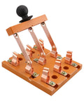 Heavy Duty 380V 100A 3 Pole Double Throw Electric Knife Switch Featuring Beefy Copper Contacts, top view showing copper contacts and handle.