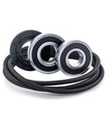 Fit This Straight Fire Washer Drum Bearing And Seal Setup features three durable bearings with seal for effective noise reduction.