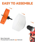 Assembly of 6-1/8 Inch Bi-Metal Hole Saw Kit For Recessed LED Lights With Dust Bowl Catcher, drill and accessories.
