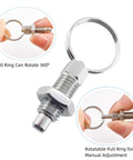 Four Pack Heavy Duty M12 Stainless Steel Spring Plunger With Pull Ring, Slick Quick Release Manual Pin for shop rig use.