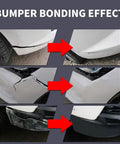 Images showing the Bumper Bonding Effect using Heavy Duty Car Bumper Repair Adhesive And Quick Cure Auto Body Glue.