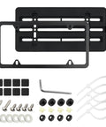 Stainless Steel License Plate Holder No Drill Front Mount Kit Easy Install Universal Car Plates Bracket Set With Screws Wrench And Zip Ties Rust Resistant Durable Frame