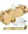 Heavy Duty Solid Brass Brake Proportioning Valve For Disc Front Drum Rear Systems Adapts To Dual Reservoir Master Cylinders, includes mounting bracket.