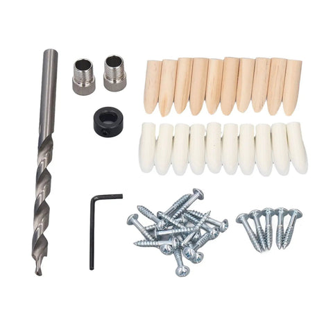 Pocket Hole Jig System for Woodworking, Pro Grade Aluminum Alloy Drill Guide Tool With Wooden Plugs, screws, and accessories