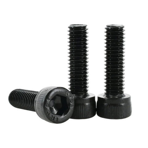 Beefed Up Alloy Steel 12.9 DIN912 Hex Socket Cap Bolts And Nuts Kit For M2 M3 M4 M5 M6 Heavy Duty Socket Head Fasteners With Matching Nuts Ideal For Automotive Motorcycle Bike Machinery And DIY Projects, black hex socket cap bolts