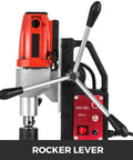 Brm35 50mm Magnetic Drill Press With Rocker Lever Electric Bench Drilling Rig Machine for Engineering Steel Structure featuring 980W Copper Motor.