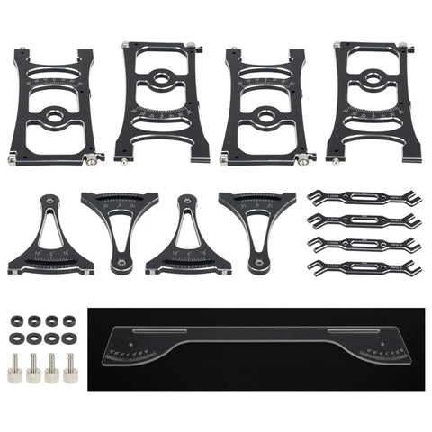 Aluminum RC Chassis Setup Tool With Ball Bearings, CNC Machined Ruler For 1/8 And 1/7 Scale Short Course Trucks, Rally Buggies, And Off Road RC Cars Pro kit components