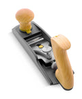 Low Angle Smoothing Plane Loaded With Extra Hhs Blades For Gnarly Figured Lumber, featuring wooden handles and adjustable blade.