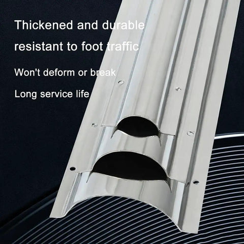 Heavy Duty 304 Stainless Steel Cable Trunking Self Adhesive Cord Cover Raceway Wall Wire Duct Channel showing thickened design for durability.