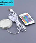 Recessed Light - 5V RGB LED Ultra Thin Lamp, Indoor Outdoor Decoration with wireless remote control and USB connector.