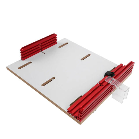 Crosscut Sled For Table Saw With Adjustable Aluminum Track And Composite Stopper Large Panel Capacity Woodworking Jig Router Sled Kit